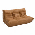Sofa dwuosobowa skórzana brązowa