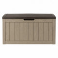 Skrzynia ogrodowa z polipropylenu 120 cm x 45 cm x 60 cm brązowy/beżowy