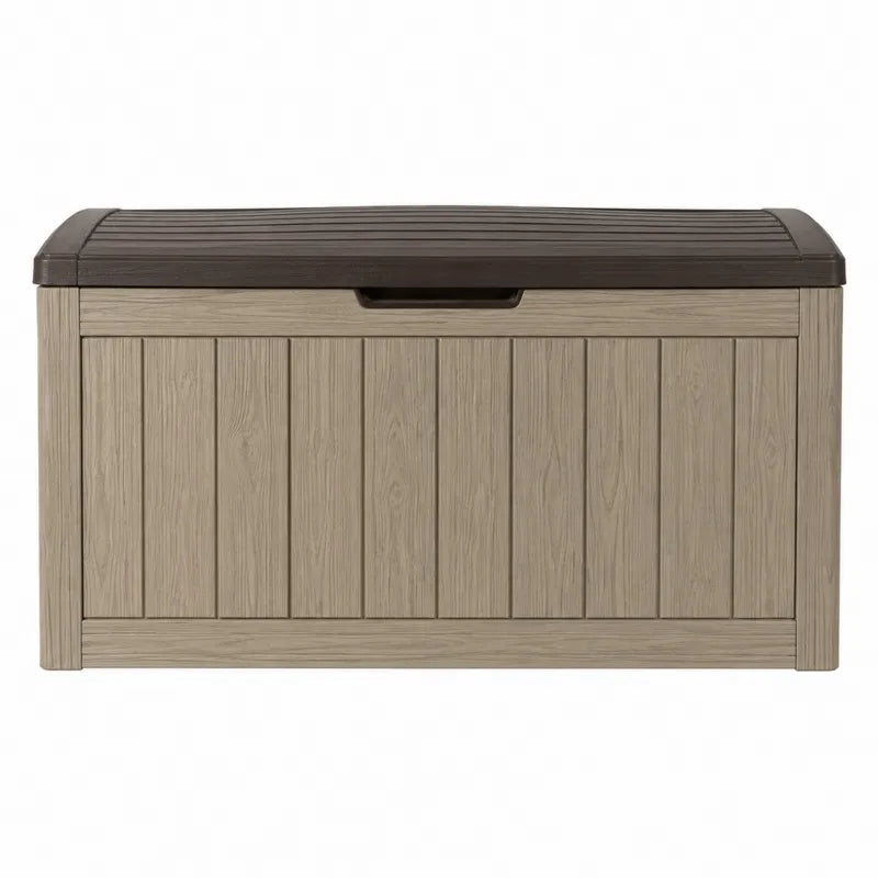 Skrzynia ogrodowa z polipropylenu 120 cm x 45 cm x 60 cm brązowy/beżowy
