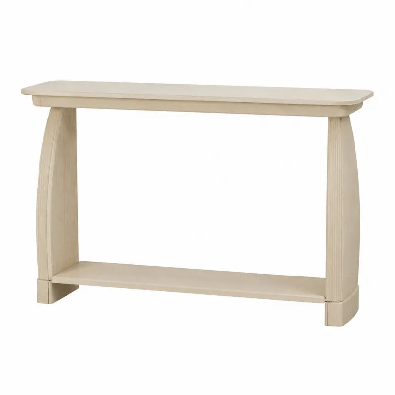 Konsola drewniana jesionowa 120 cm beżowa