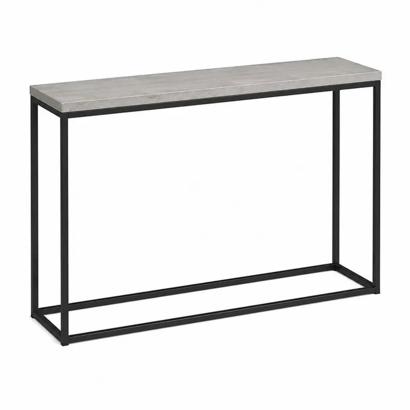 Konsola z betonowym blatem i stalową ramą 120x30x80 cm