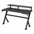 Biurko gamingowe metalowe czarne 120x60 cm