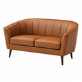 Dwuosobowa sofa skórzana brązowa
